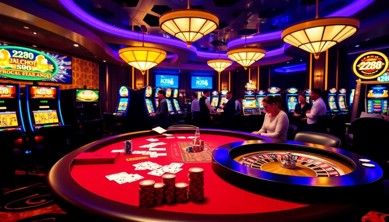 Experience the thrill of online gambling with hz88 com đăng nhập at a luxurious casino table.