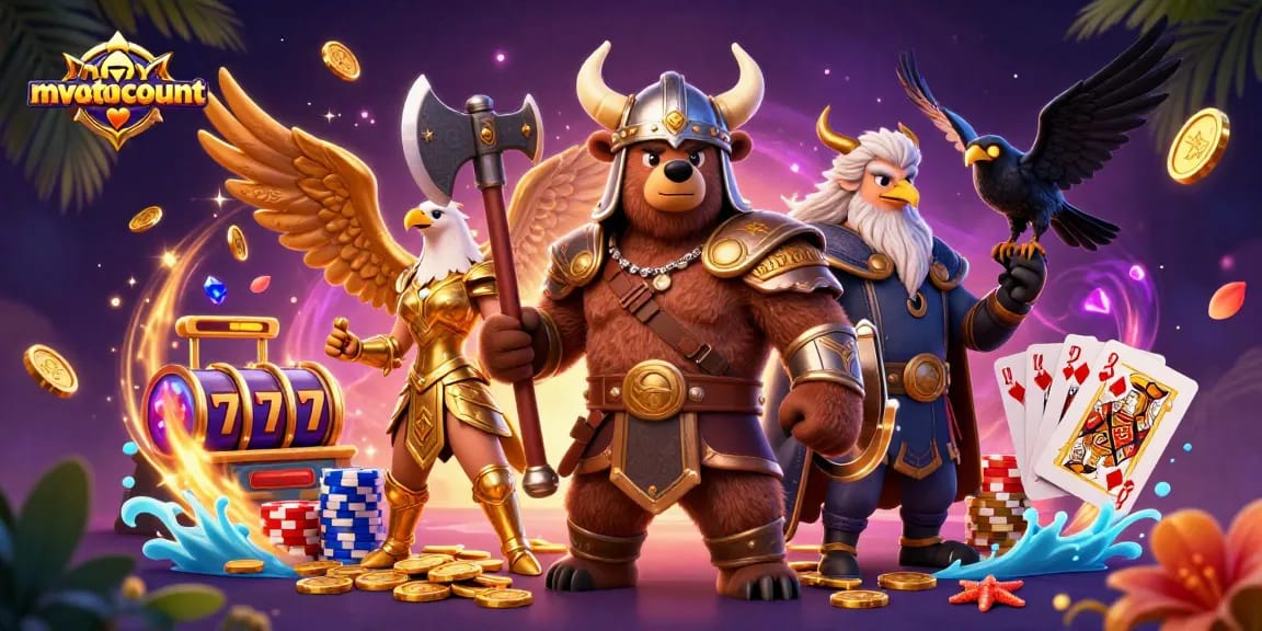 Experience the excitement of makemyvotecount at this ultra-detailed 3D casino scene with vibrant characters and dynamic gambling elements.