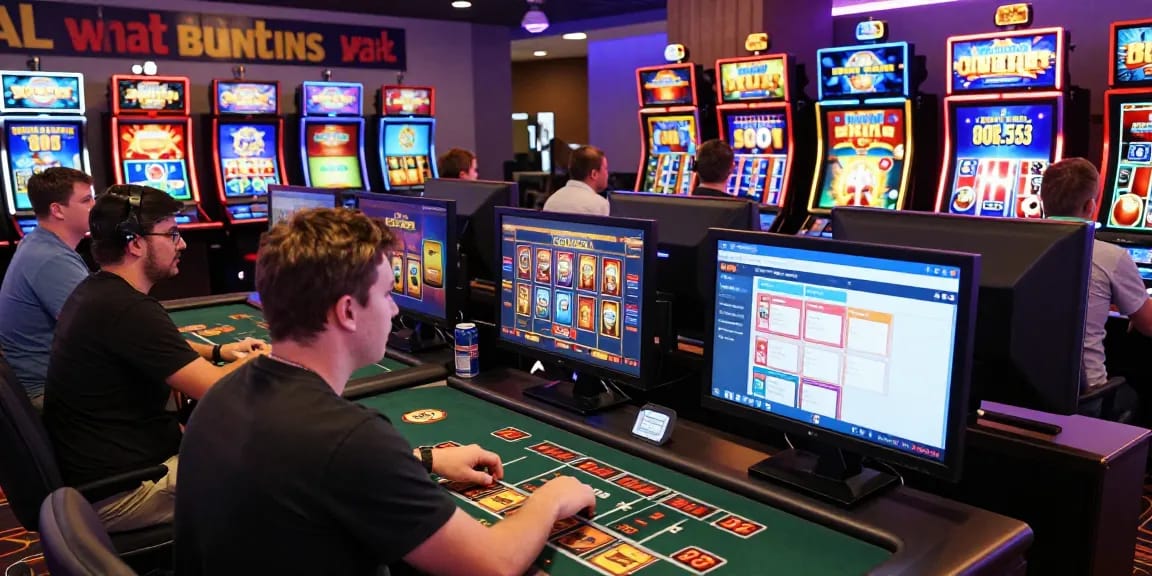 Engaging scene at https://being-there.org.uk showcasing players enjoying a vibrant credit card casino experience with live dealers and colorful slot machines.