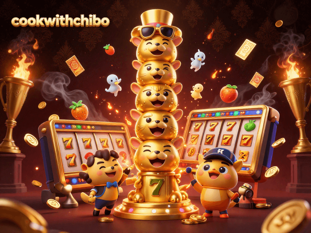 Play slots and jackpots at cookwithchibo with vibrant characters and dynamic gaming elements.