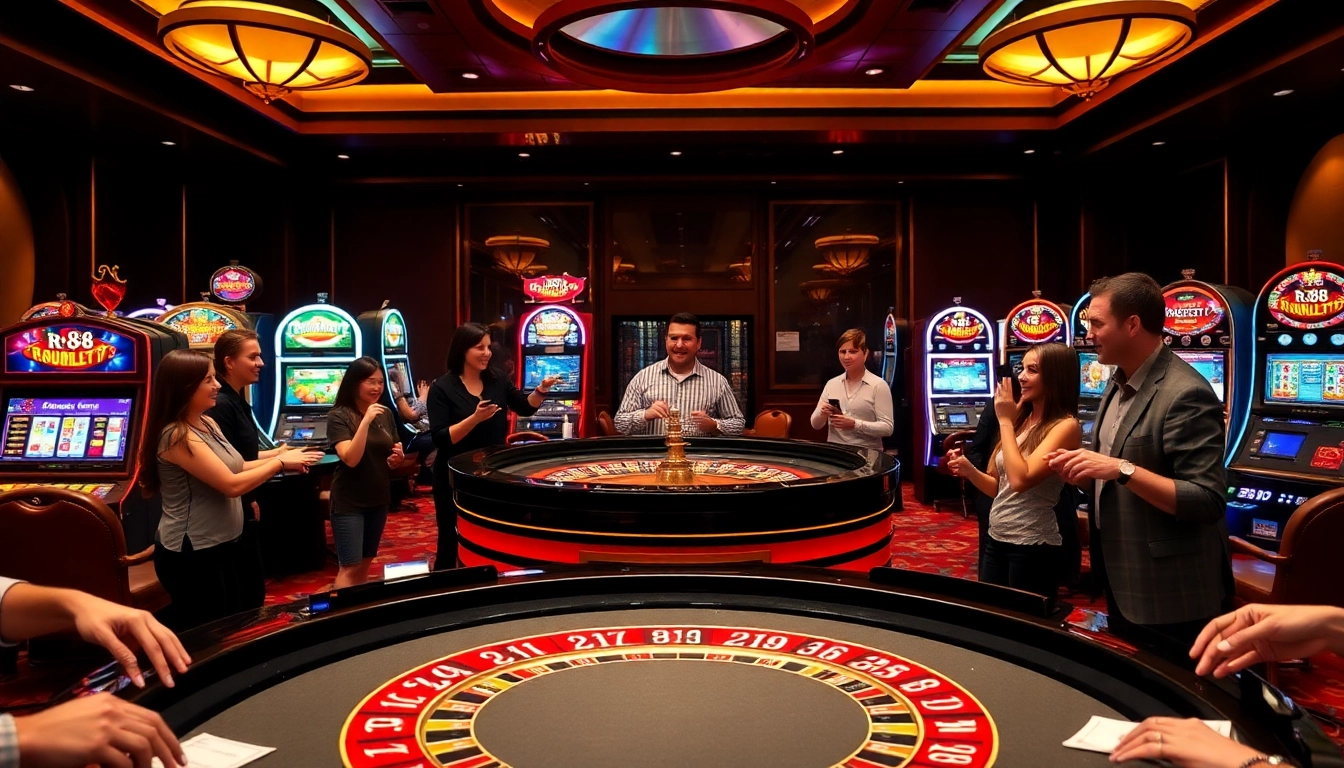 Engaging players at the RR 88 casino table, showcasing excitement and luxury in gambling.