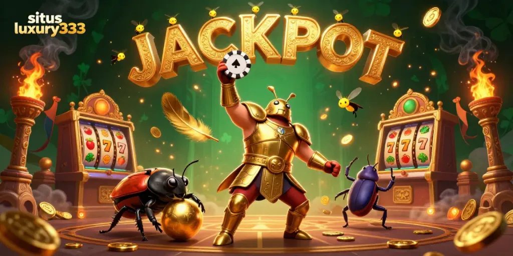 Menggandakan keberuntungan di situs luxury333 dengan jackpot luar biasa dari mesin slot yang meliputi simbol beruntung dan koin emas.