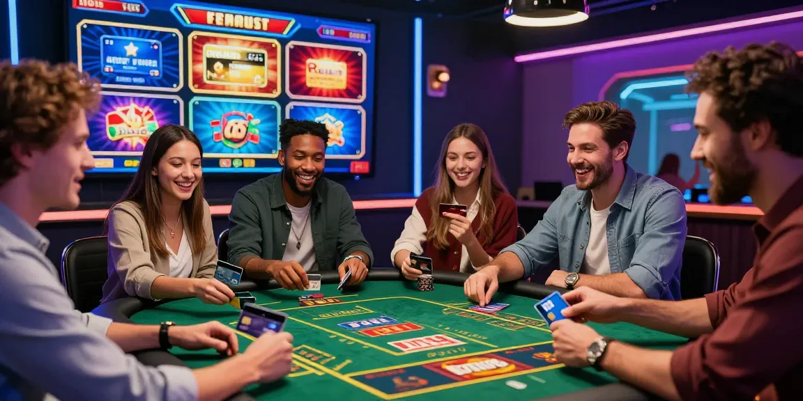 Engaging players at online casinos that accept credit cards, showcasing Visa and Mastercard deposits.