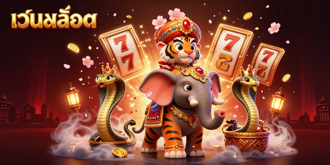 Experience the thrill of เว็บสล็อต with vibrant 3D illustrations showcasing dynamic slot elements and lucky charms.