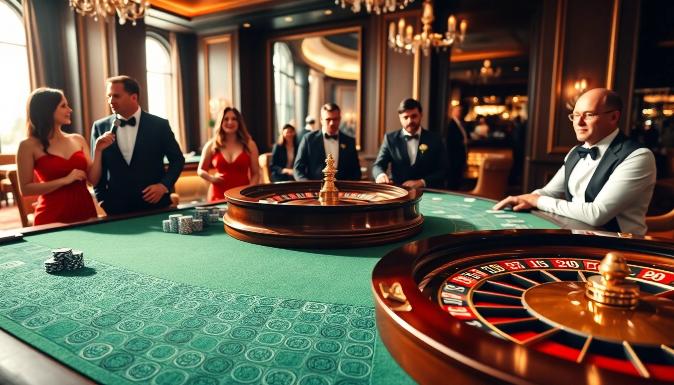 Citinow sg showcases a lively casino gaming atmosphere with players engaged at the roulette wheel and poker table.