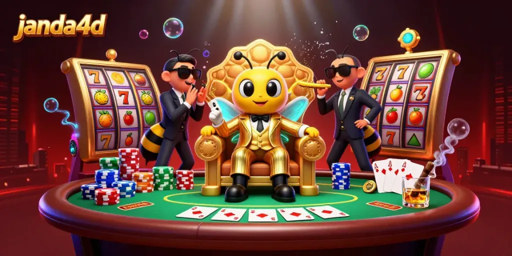 Gambarkan janda4d dengan karakter unik dan simbol slot menarik yang mengundang keberuntungan.