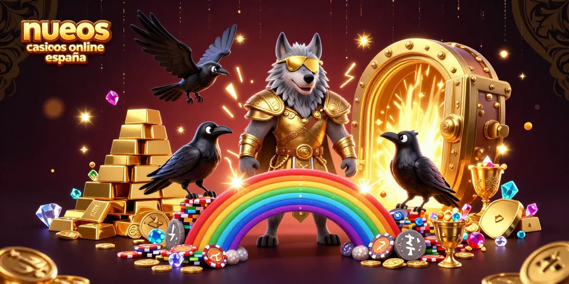 Experience the excitement of nuevos casinos online España with Odin and his ravens amidst shining treasures.