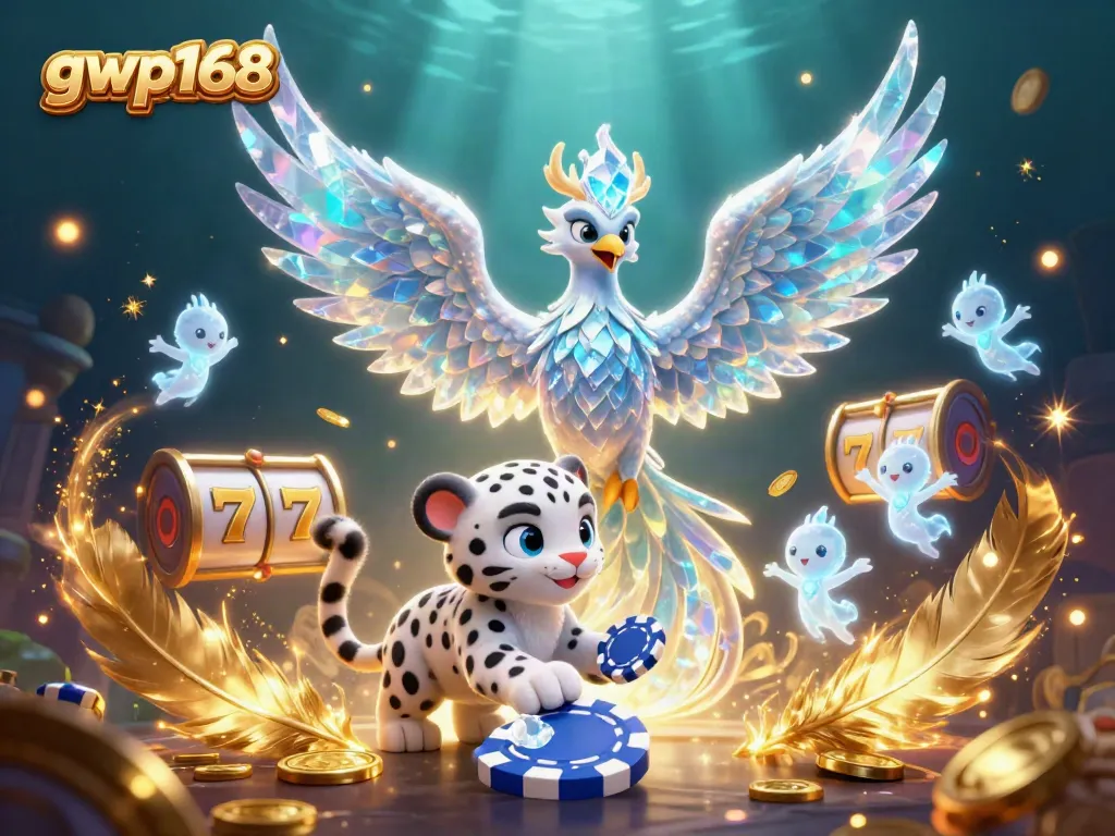 Menangkan jackpot di gwp168 sambil bermain dengan phoenix es dan chip poker yang terperangkap es.
