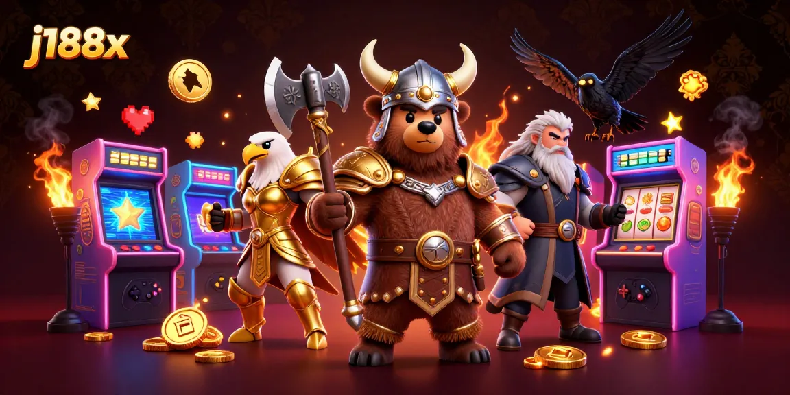Experience gaming excitement at j188x with vibrant 3D characters, dynamic casino elements, and engaging visuals.
