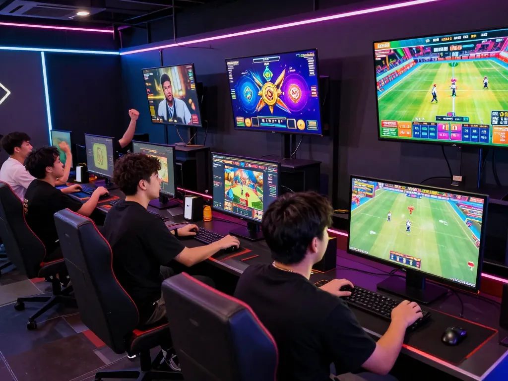 Excited players engaging in online gambling at SC88, showcasing diverse games and interaction.