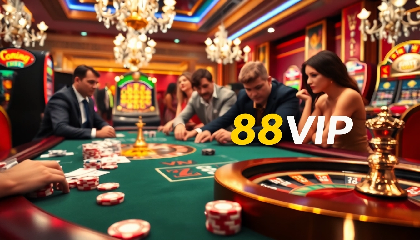 Gambling excitement at the 68VIP casino with vibrant poker chips and engaging gameplay.