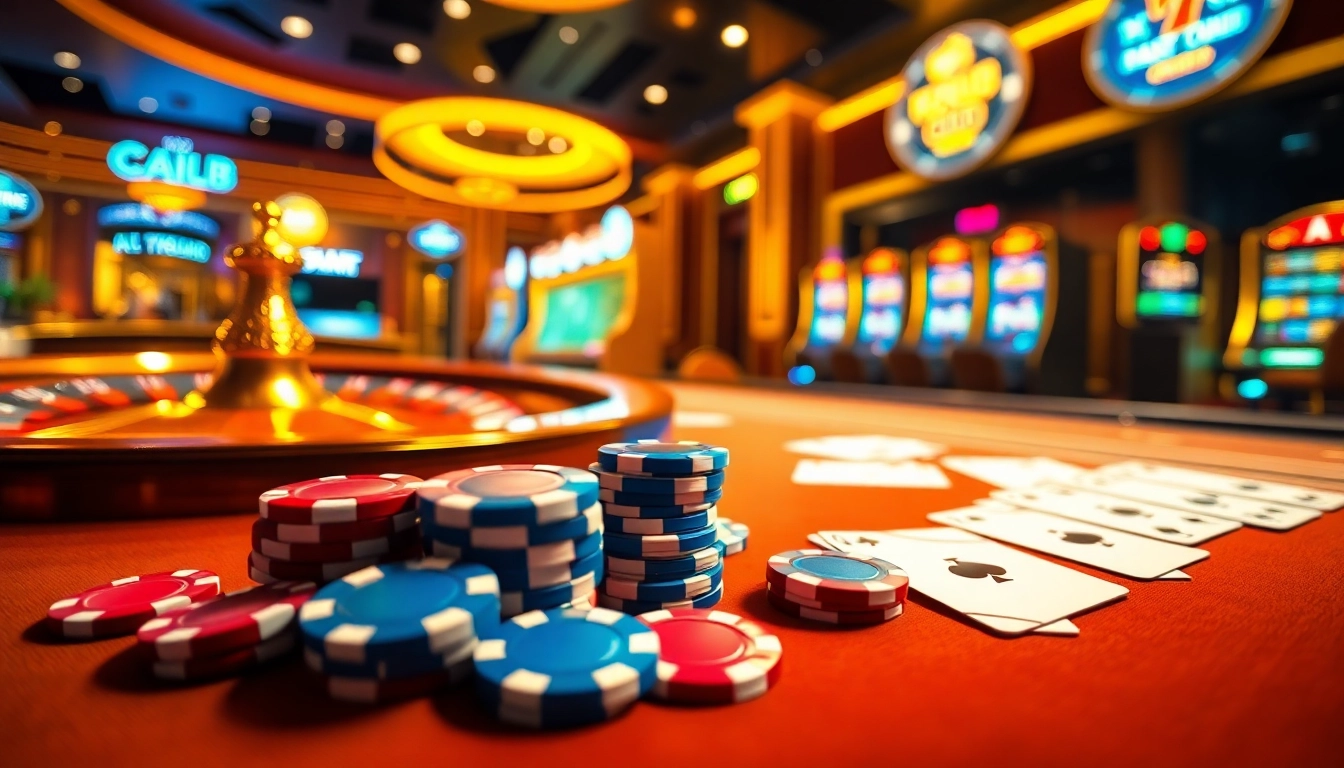 Engage your luck at 789CLUB with vibrant poker chips and a spinning roulette wheel.