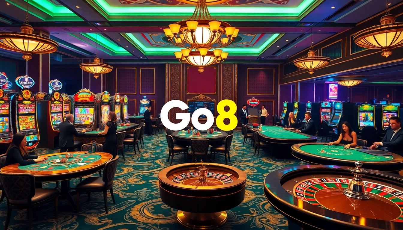 Experience thrilling gaming at Go8's luxurious casino tables and exciting slot machines.