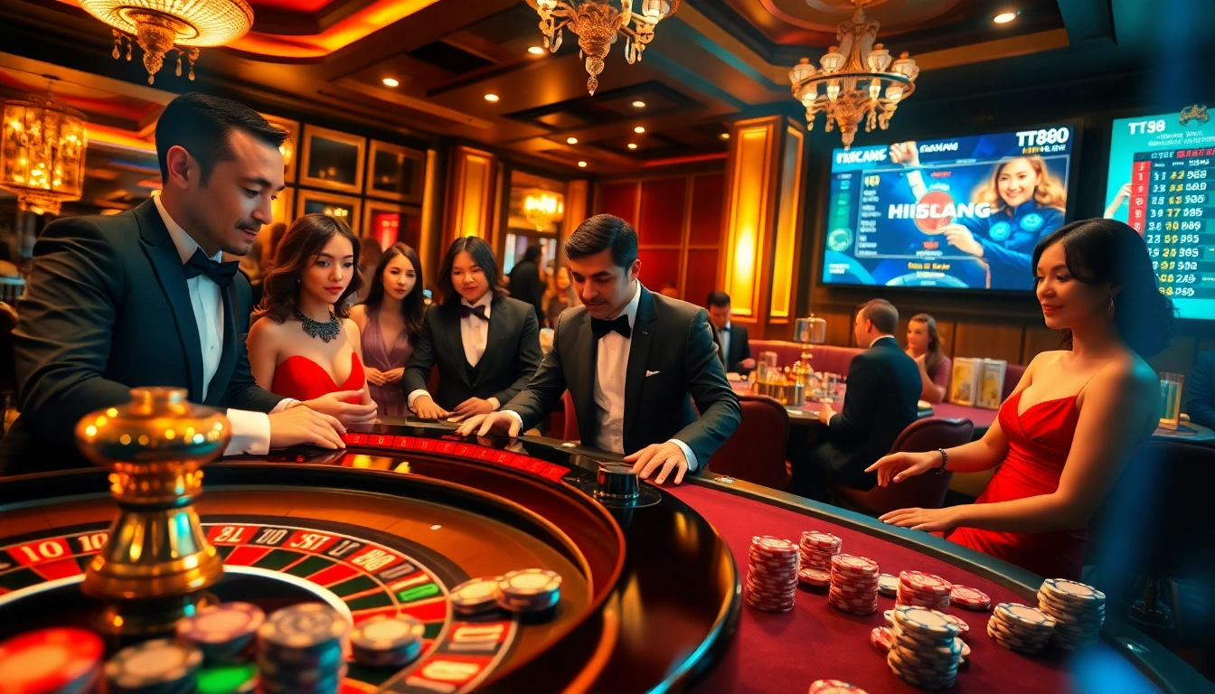 Players enjoying high-stakes games at TT88, elevating the excitement of online gambling.