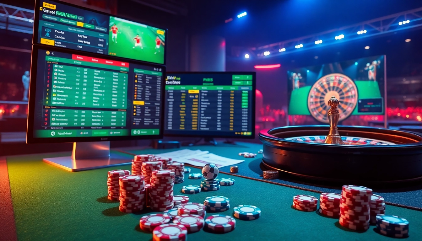 Engaging visual of an online betting interface showcasing 'แทงบอลยังไง' with dynamic odds and vibrant casino elements.