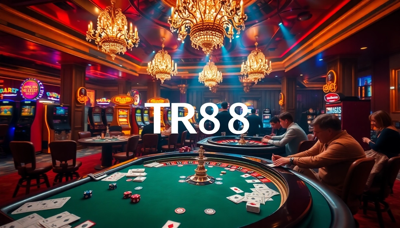 Experience thrilling wins at TR88's dynamic casino tables with vibrant games and players.
