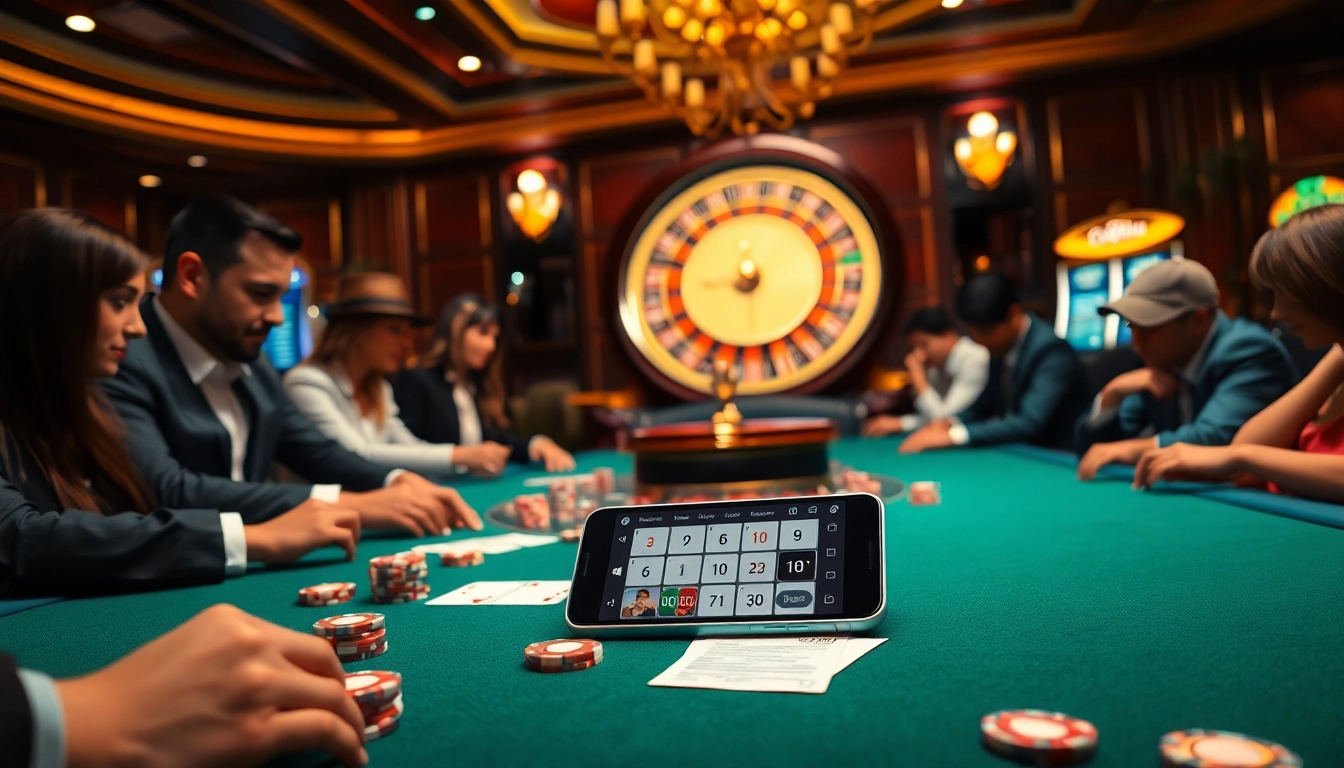 Attendees engage intensely at the luxurious poker table, highlighting the online gambling platform https://go88vn.digital/ with vibrant poker chips and cards.