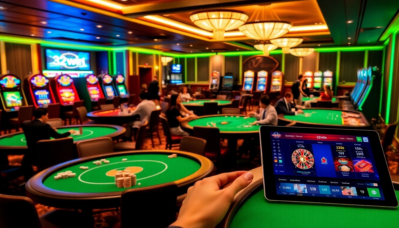 Experience the luxury of 32win as players engage in high-stakes casino games.