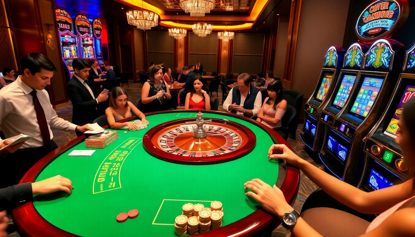 Experience thrilling gambling action at https://xin8820.me/ with a vibrant roulette table and engaged players.