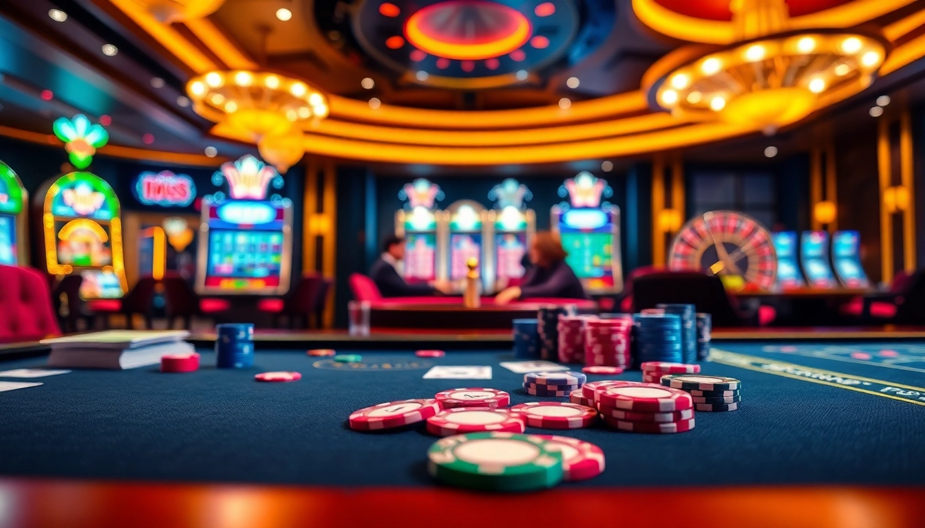 Exciting S8 casino scene showcasing vibrant poker chips and cards in action.