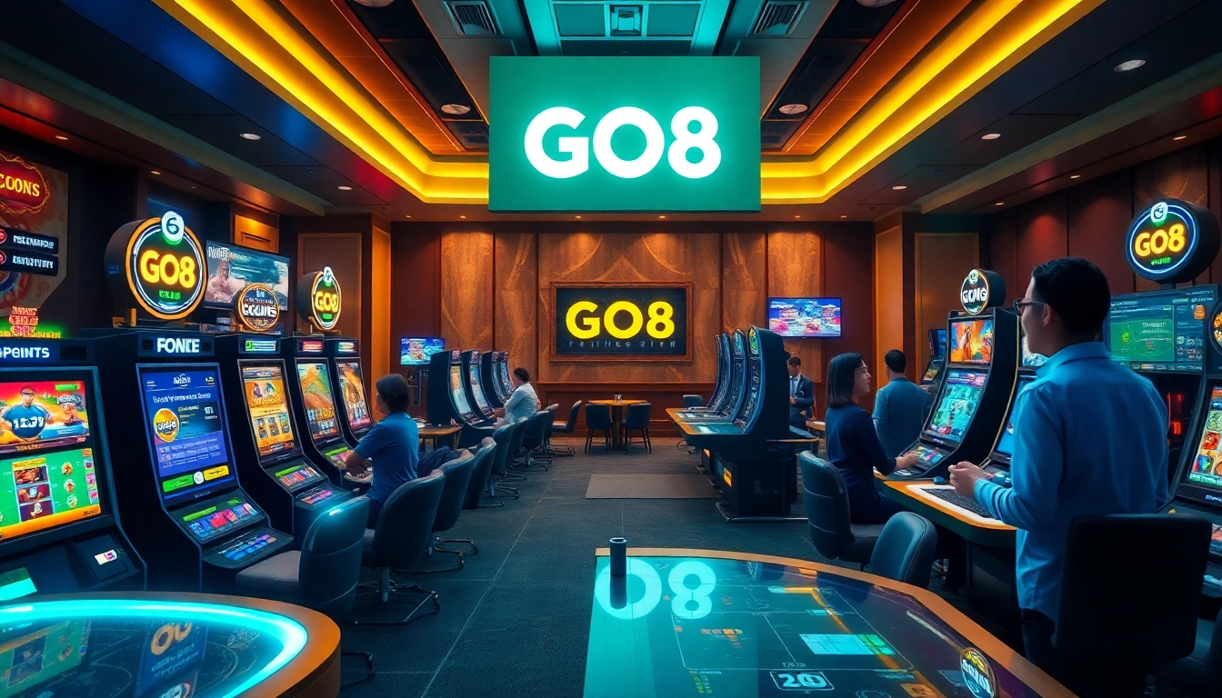 GO8 online betting platform showcasing vibrant games and customer engagement.