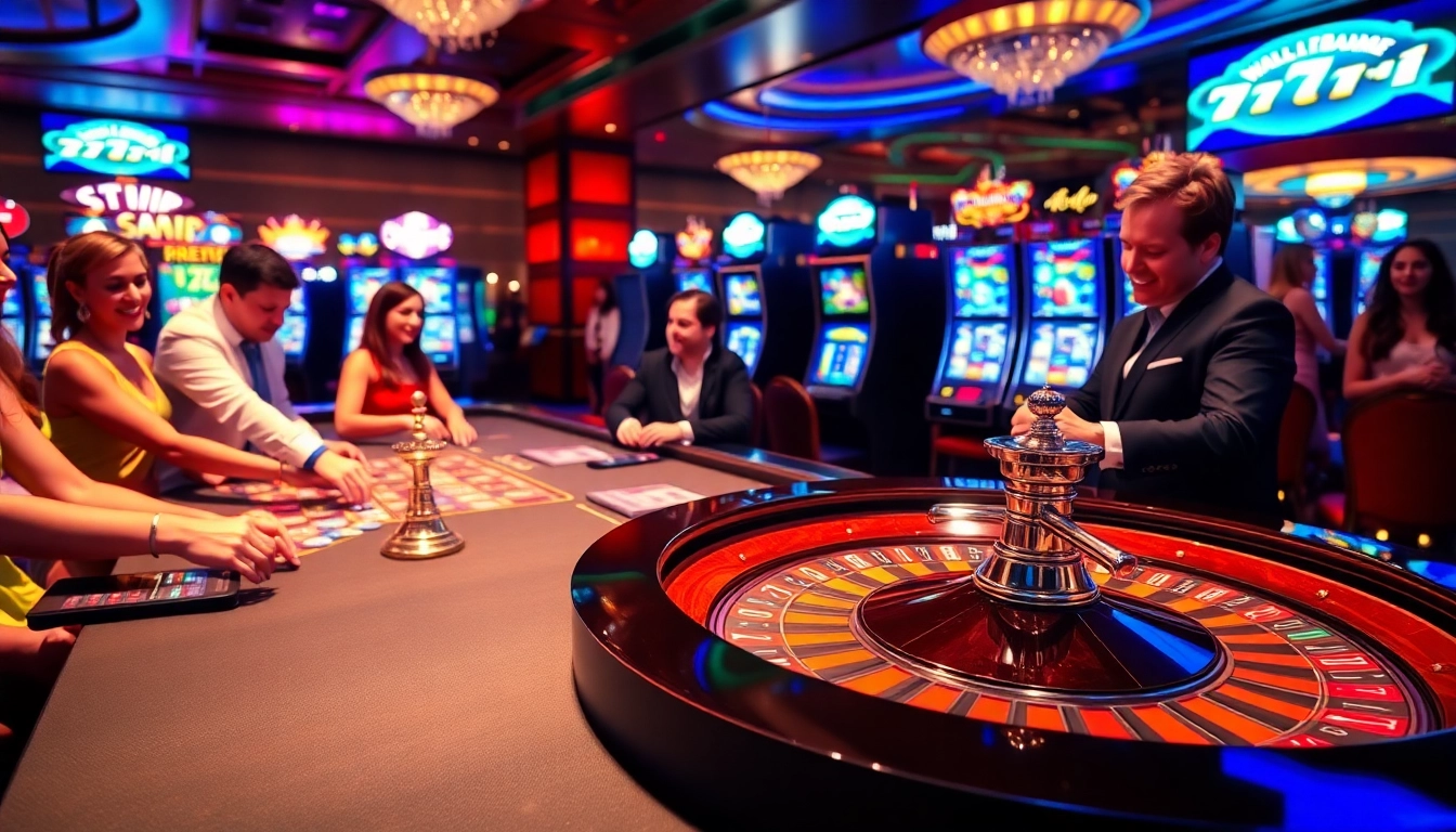 Experience the thrill of 777vip gambling at a luxurious casino table with players engaged in live betting.