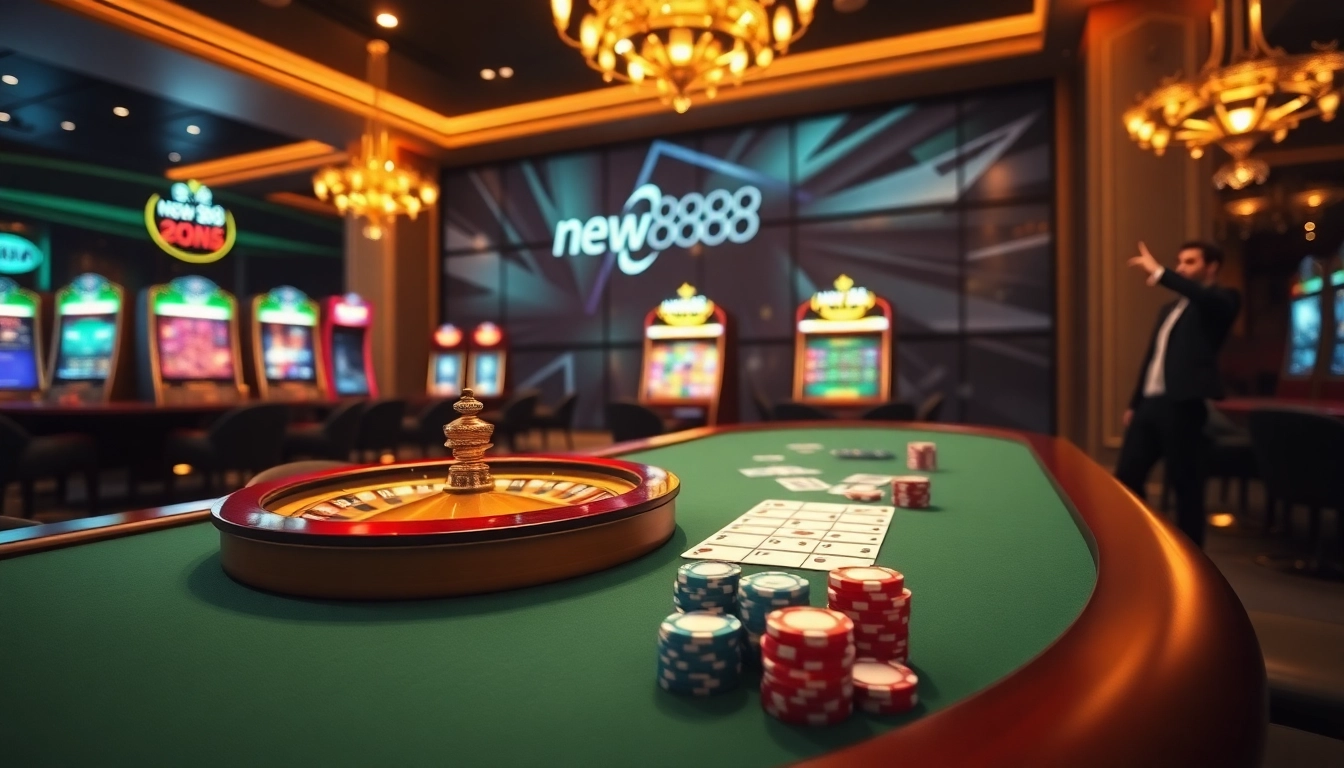 Experience the thrill of gaming at new888 with luxurious slots and poker tables.