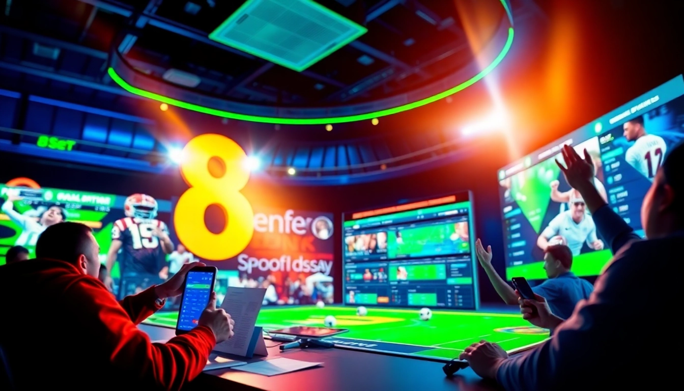 Engaging interface of 8s bet showcasing vibrant sports betting options and user excitement.