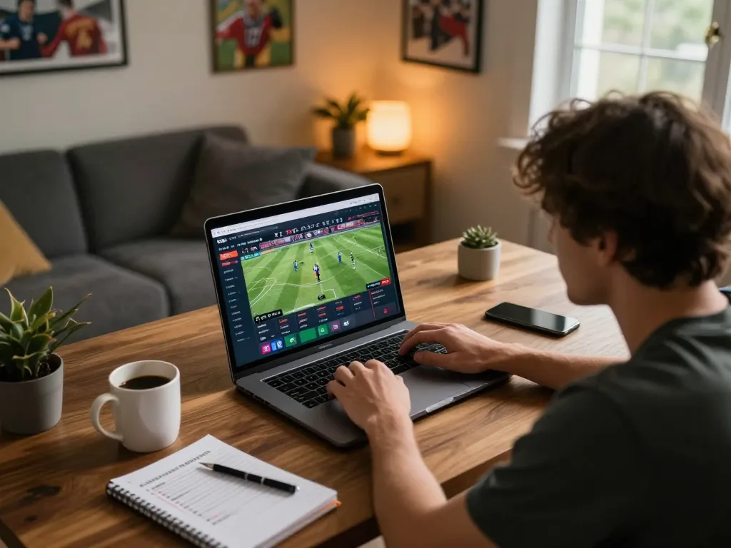 Cakhia sports betting setup showing user engaged with betting interface and strategies