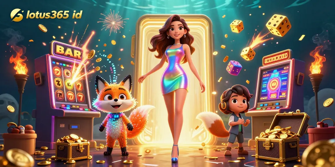 Experience the excitement of betting with lotus365 id in a vibrant, colorful casino scene.