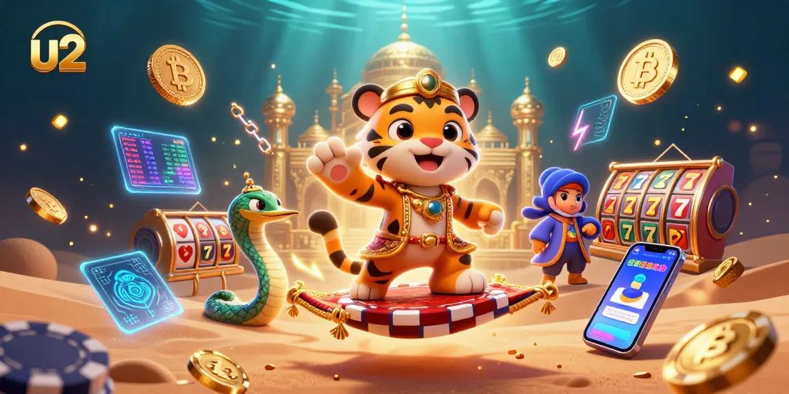 Play in u2 Casino's immersive slots scene, featuring a tiger sultan and captivating game elements.